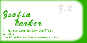 zsofia marker business card
